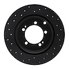 623-72029R Drilled Brake Rotor [Black], 1994-1995 Multiple Makes/Models, Position: Rear Right - image 1