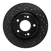 623-72044L Drilled Brake Rotor [Black], 2009-2015 Mitsubishi, Position: Front Left - image 1