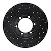 623-72047R Drilled Brake Rotor [Black], 1979-1986 Multiple Makes/Models, Position: Front Right - image 1