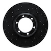 623-72052L Drilled Brake Rotor [Black], 1986-1995 Multiple Makes/Models, Position: Front Left - image 1