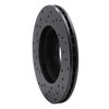 623-73000R Drilled Brake Rotor [Black], 1978-1992 Audi/Volkswagen, Position: Front Right - image 3