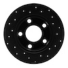 623-73002L Drilled Brake Rotor [Black], 1980-1991 Audi/Volkswagen, Position: Rear Left - image 1