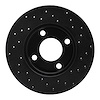 623-73005L Drilled Brake Rotor [Black], 1984-1987 Audi/Volkswagen, Position: Front Left - image 1