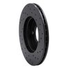 623-73005L Drilled Brake Rotor [Black], 1984-1987 Audi/Volkswagen, Position: Front Left - image 2