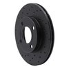 623-73005L Drilled Brake Rotor [Black], 1984-1987 Audi/Volkswagen, Position: Front Left - image 3
