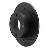 623-73007R Drilled Brake Rotor [Black], 1982-1998 Audi/Volkswagen, Position: Rear Right - image 1