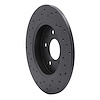 623-73037R Drilled Brake Rotor [Black], 2000-2009 Audi/Volkswagen, Position: Rear Right - image 1