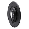 623-73045R Drilled Brake Rotor [Black], 2000-2008 Audi/Volkswagen, Position: Rear Right - image 1