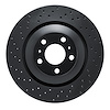 623-73046L Drilled Brake Rotor [Black], 2004-2018 Multiple Makes/Models, Position: Rear Left - image 1