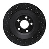 623-73051L Drilled Brake Rotor [Black], 2007-2011 Audi/Volkswagen, Position: Rear Left - image 1