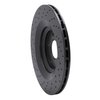623-73051L Drilled Brake Rotor [Black], 2007-2011 Audi/Volkswagen, Position: Rear Left - image 3