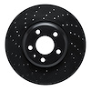 623-73086L Drilled Brake Rotor [Black], Fits Select Audi/Volkswagen, Position: Front Left - image 1