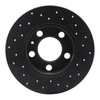 623-74019L Drilled Brake Rotor [Black], 1998-2020 Multiple Makes/Models, Position: Rear Left - image 4
