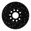 623-74031R Drilled Brake Rotor [Black], Fits Select Multiple Makes/Models, Position: Rear Right - image 1