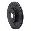623-74053R Drilled Brake Rotor [Black], Fits Select Multiple Makes/Models, Position: Front Right - image 2
