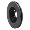 623-75003R Drilled Brake Rotor [Black], 1992-1998 Lexus/Toyota/Scion, Position: Front Right - image 3