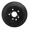 623-75015L Drilled Brake Rotor [Black], 2006-2015 Lexus/Toyota/Scion, Position: Rear Left - image 1