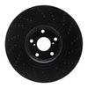 623-75023D Drilled Brake Rotor [Black], 2007-2011 Lexus/Toyota/Scion, Position: Left Front - image 2