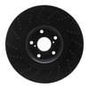 623-75024D Drilled Brake Rotor [Black], 2007-2011 Lexus/Toyota/Scion, Position: Right Front - image 2