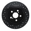 623-75029L Drilled Brake Rotor [Black], 2011-2017 Lexus/Toyota/Scion, Position: Rear Left - image 1