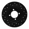 623-76006L Drilled Brake Rotor [Black], 1980-1983 Lexus/Toyota/Scion, Position: Front Left - image 1
