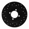 623-76006R Drilled Brake Rotor [Black], 1980-1983 Lexus/Toyota/Scion, Position: Front Right - image 1