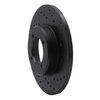 623-76009R Drilled Brake Rotor [Black], 1972-1982 Lexus/Toyota/Scion, Position: Front Right - image 2