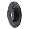 623-76021L Drilled Brake Rotor [Black], 1985-1988 Multiple Makes/Models, Position: Front Left - image 2
