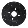 623-76031R Drilled Brake Rotor [Black], 1985-1986 Lexus/Toyota/Scion, Position: Rear Right - image 3