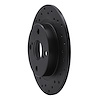 623-76035L Drilled Brake Rotor [Black], 1987-1992 Multiple Makes/Models, Position: Rear Left - image 1
