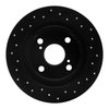 623-76035L Drilled Brake Rotor [Black], 1987-1992 Multiple Makes/Models, Position: Rear Left - image 4