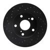 623-76051R Drilled Brake Rotor [Black], 1992-2001 Lexus/Toyota/Scion, Position: Front Right - image 2