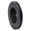 623-76051R Drilled Brake Rotor [Black], 1992-2001 Lexus/Toyota/Scion, Position: Front Right - image 4