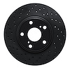 623-76055L Drilled Brake Rotor [Black], 1999-2007 Lexus/Toyota/Scion, Position: Front Left - image 1