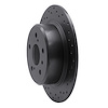 623-76065R Drilled Brake Rotor [Black], 1995-1999 Lexus/Toyota/Scion, Position: Rear Right - image 1