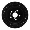 623-76066L Drilled Brake Rotor [Black], 1996-1999 Lexus/Toyota/Scion, Position: Rear Left - image 2