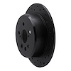 623-76066R Drilled Brake Rotor [Black], 1996-1999 Lexus/Toyota/Scion, Position: Rear Right - image 1