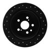 623-76066R Drilled Brake Rotor [Black], 1996-1999 Lexus/Toyota/Scion, Position: Rear Right - image 4