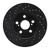 623-76067R Drilled Brake Rotor [Black], 1994-2000 Lexus/Toyota/Scion, Position: Front Right - image 1
