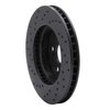 623-76067R Drilled Brake Rotor [Black], 1994-2000 Lexus/Toyota/Scion, Position: Front Right - image 4