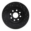 623-76073L Drilled Brake Rotor [Black], 2000-2005 Lexus/Toyota/Scion, Position: Rear Left - image 3