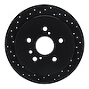 623-76086L Drilled Brake Rotor [Black], 2009-2015 Lexus/Toyota/Scion, Position: Rear Left - image 1