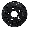 623-76108L Drilled Brake Rotor [Black], 1991-1994 Lexus/Toyota/Scion, Position: Front Left - image 1