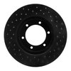 623-76115L Drilled Brake Rotor [Black], 1991-1998 Lexus/Toyota/Scion, Position: Front Left - image 4