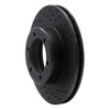 623-76115R Drilled Brake Rotor [Black], 1991-1998 Lexus/Toyota/Scion, Position: Front Right - image 2