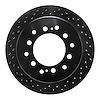 623-76127L Drilled Brake Rotor [Black], 2001-2009 Lexus/Toyota/Scion, Position: Rear Left - image 1