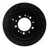 623-76137R Drilled Brake Rotor [Black], Fits Select Lexus/Toyota/Scion, Position: Rear Right - image 2