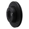 623-76140R Drilled Brake Rotor [Black], 2008-2021 Lexus/Toyota/Scion, Position: Front Right - image 3