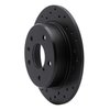 623-80024L Drilled Brake Rotor [Black], 1989-1991 Ford/Lincoln/Mercury/Mazda, Position: Rear Left - image 4