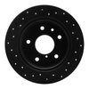 623-80024R Drilled Brake Rotor [Black], 1989-1991 Ford/Lincoln/Mercury/Mazda, Position: Rear Right - image 4
